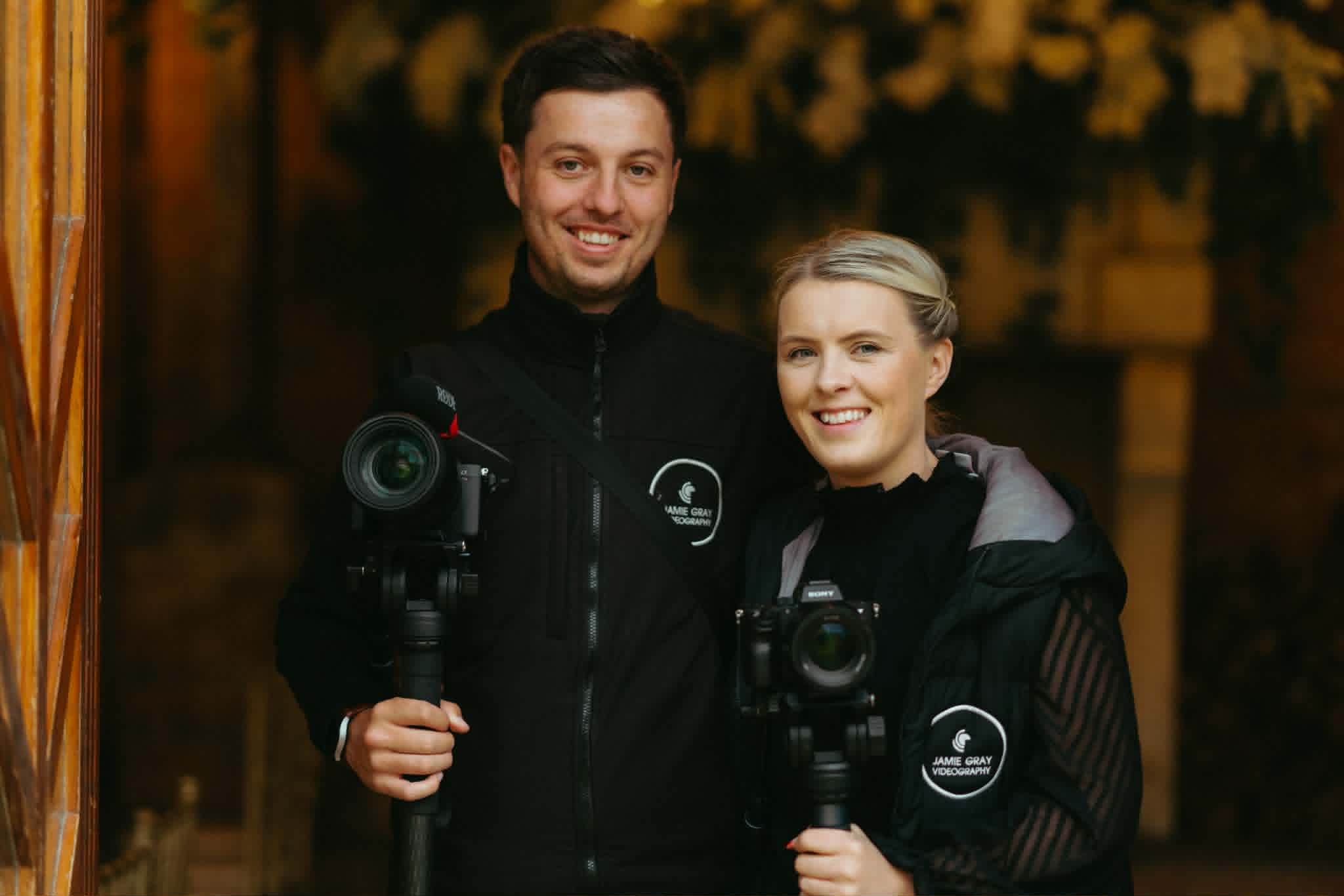 Jamie Gray filming a wedding